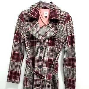 Cabi multi colored belted coat. Size XS